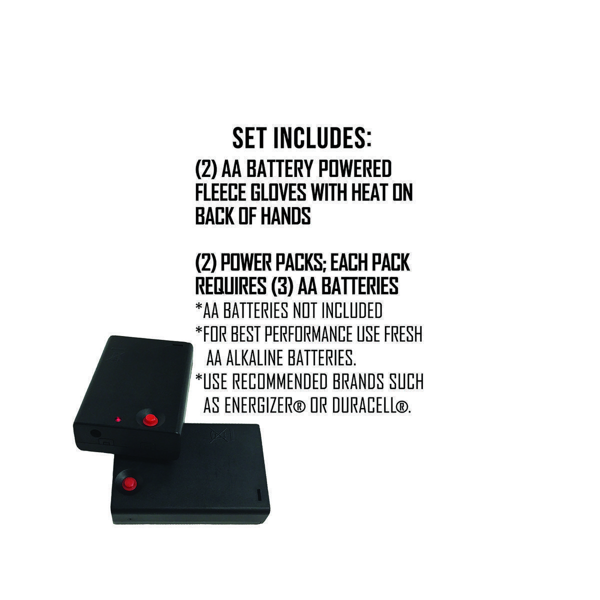 Open Box ActionHeat AA Battery Heated Fleece Gloves The Warming Store