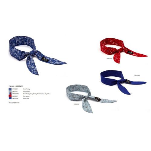 Pyramex Safety Cooling Beaded Bandana - 100 Bulk Pack