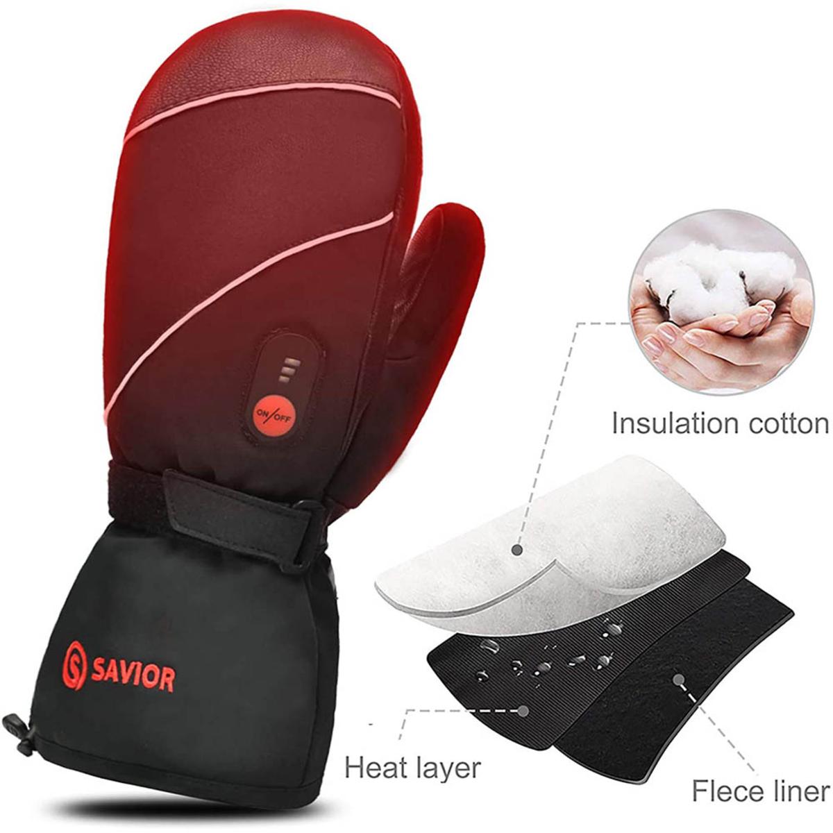 Savior Heat Unisex Electric Heated Ski Mittens The Warming Store