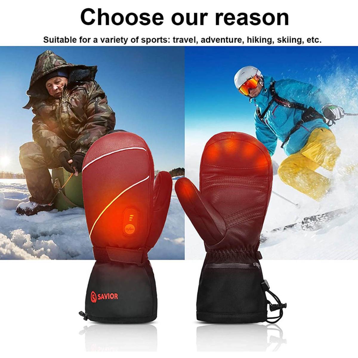 Savior Heat Unisex Electric Heated Ski Mittens The Warming Store