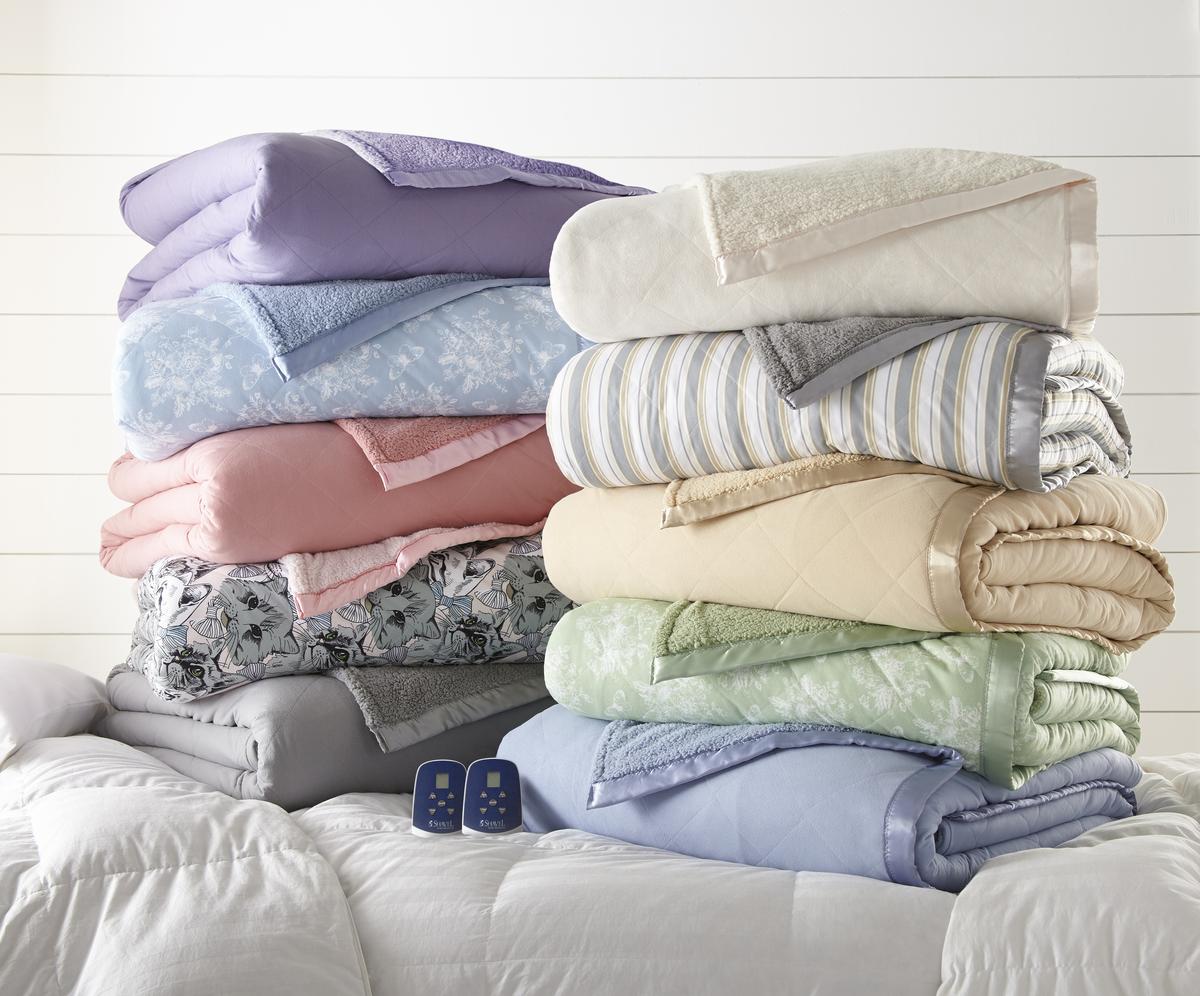 Shavel Micro Flannel Electric Heated Sherpa Blanket - Twin - The