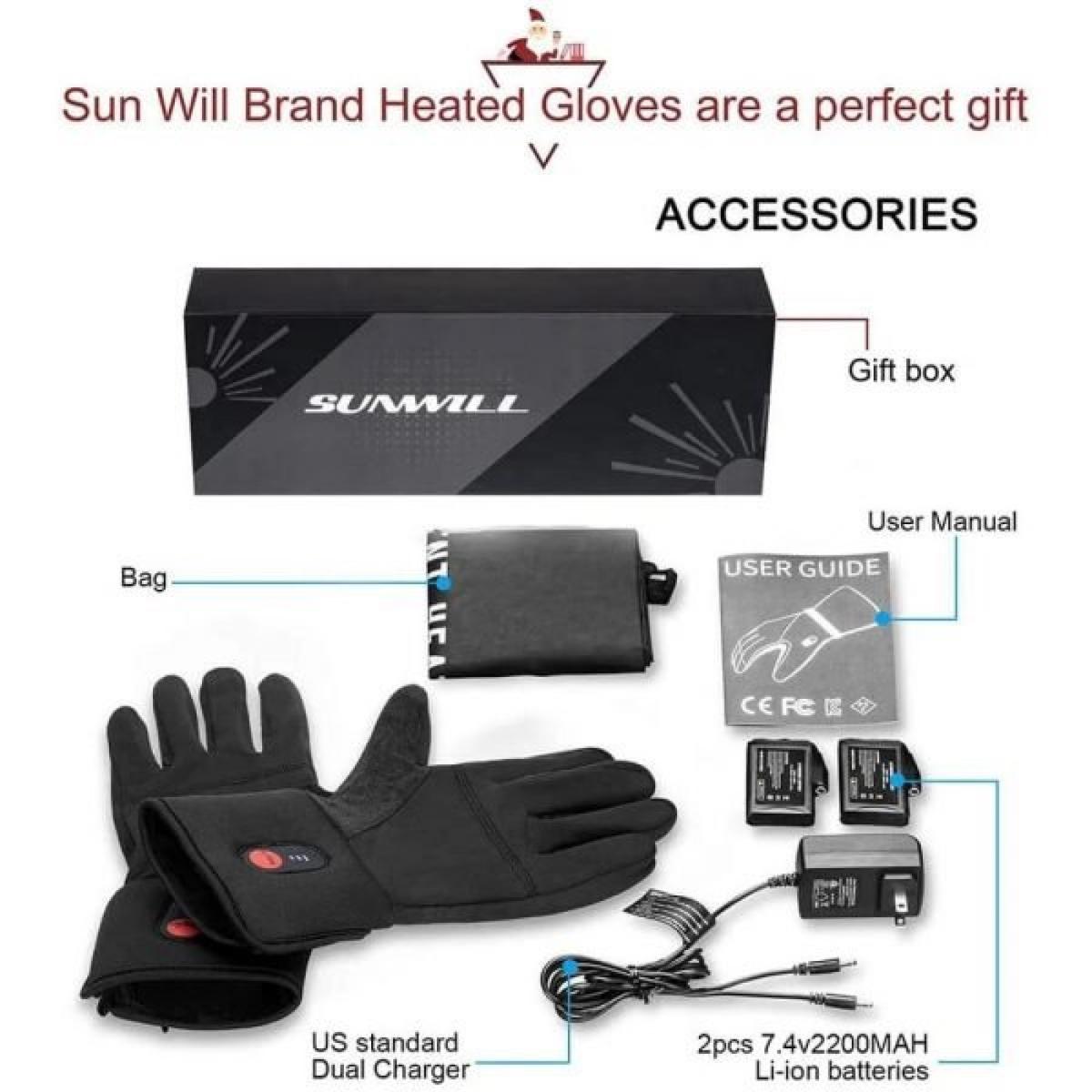 Sun Will Unisex Electric Rechargeable Battery Heated Hand Warmer Glove
