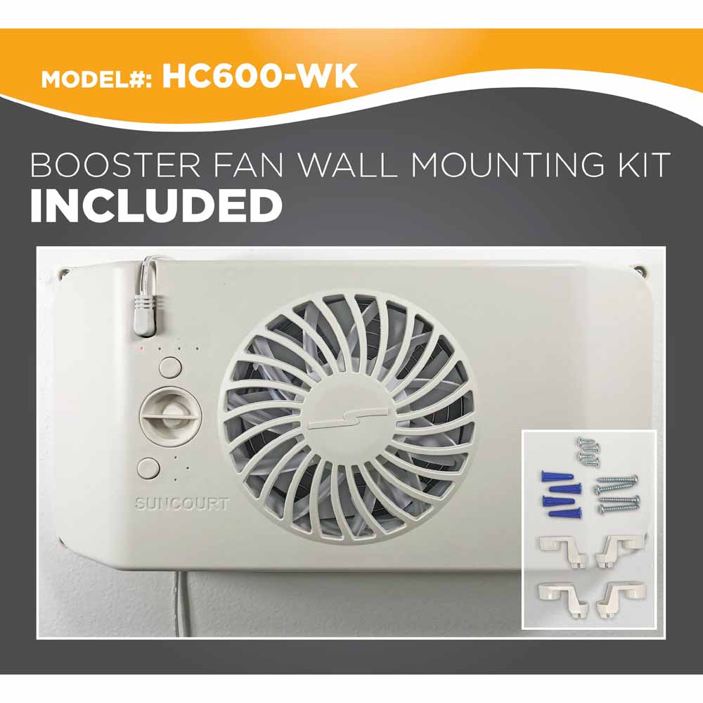 Suncourt Equalizer EZ8 Smart Register Booster Fan with Wall Mount Kit