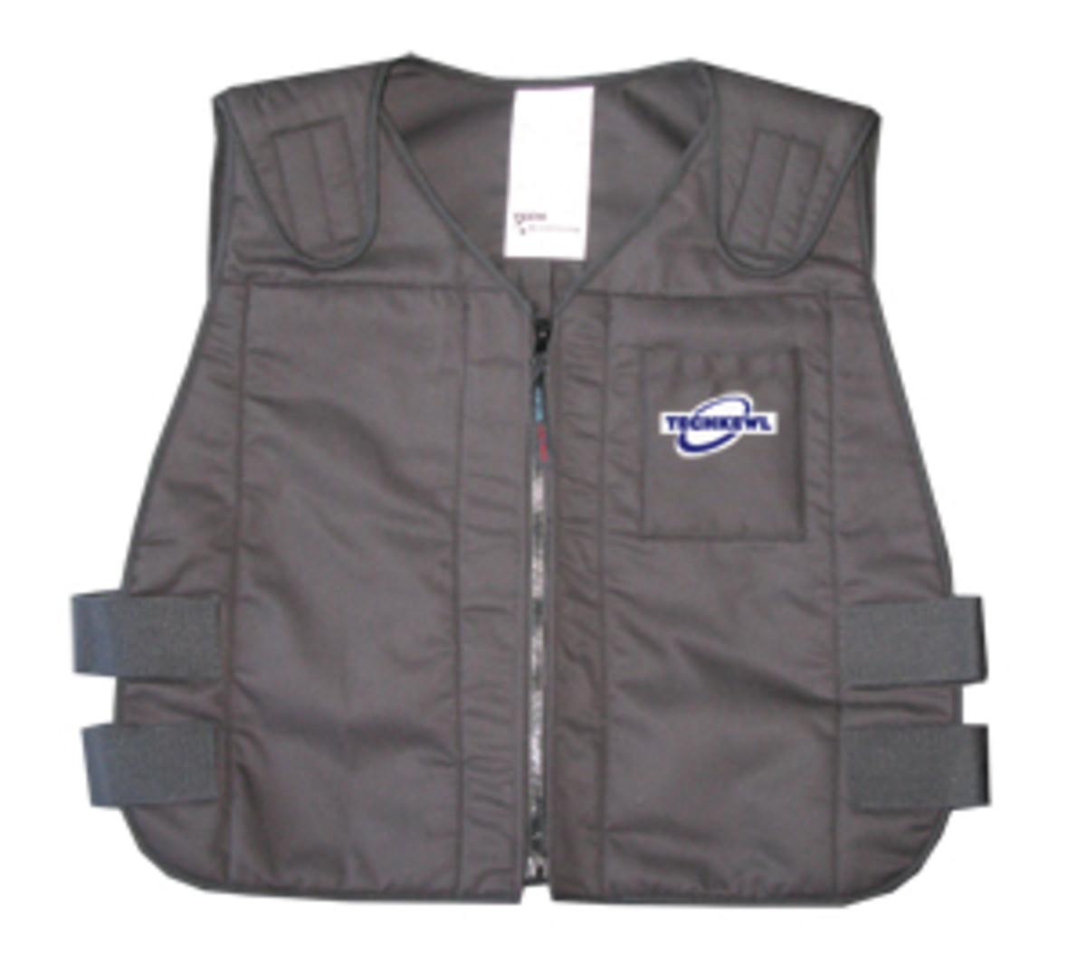 Techniche TechKewl Phase Change Cooling Vest with Inserts and Cooler Black The Warming Store