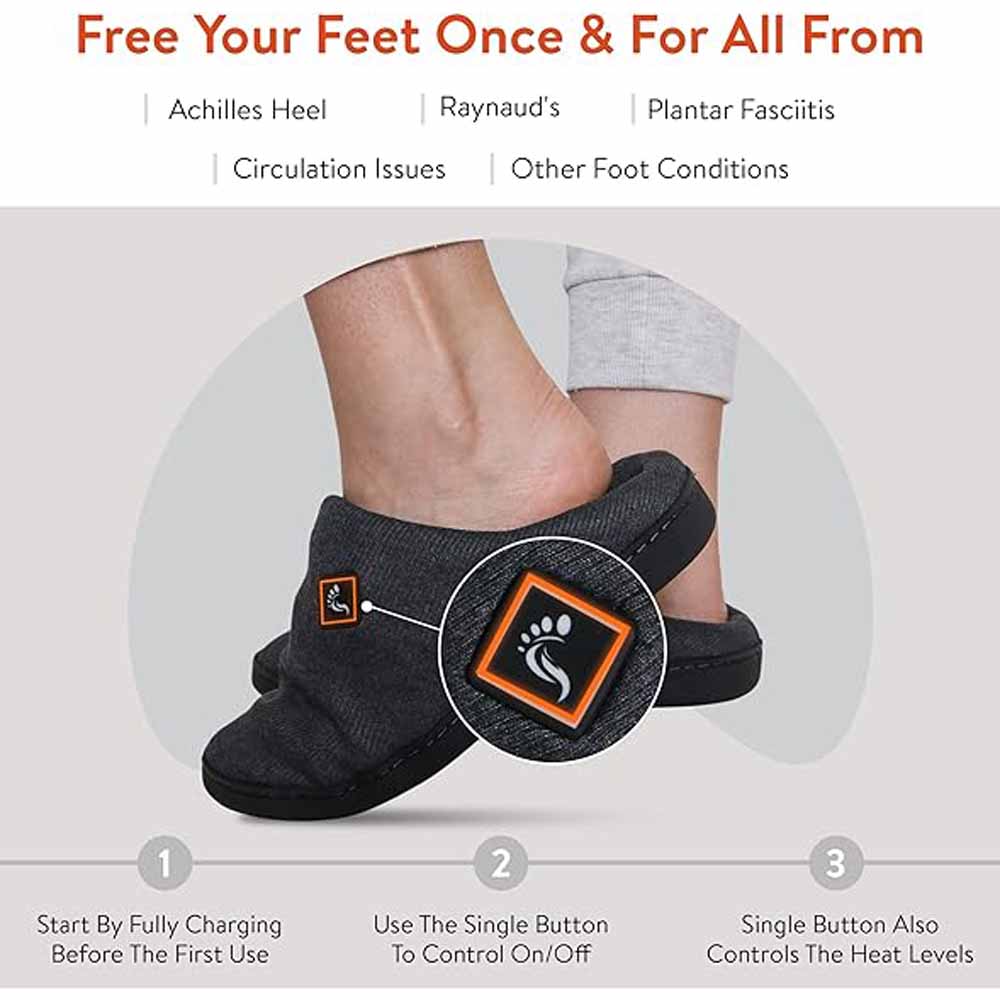 ThermalStep Rechargeable Electric Heated Slippers The Warming Store