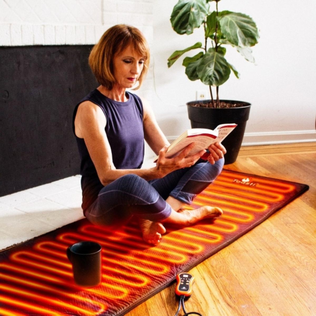 ToastiMat 2nd Generation Heated Yoga Mat Black The Warming Store