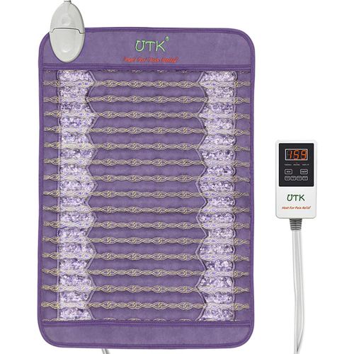 UTK Far Infrared Amethyst Healing Stone Heating Pad for Back Pain Relief The Warming Store