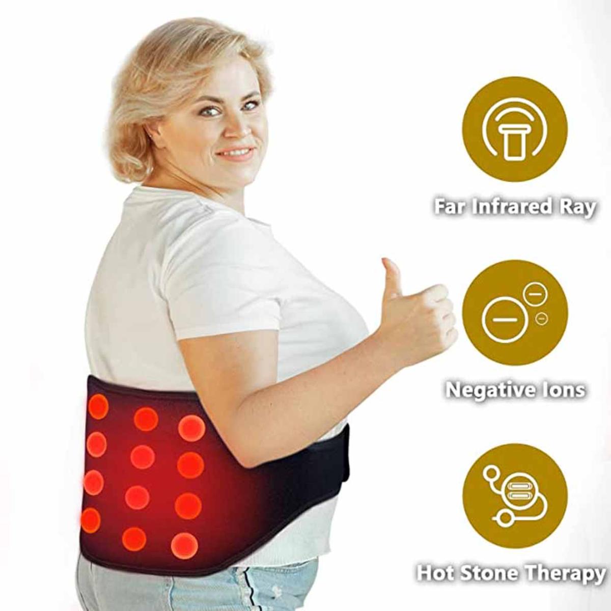 UTK Far Infrared Heating Pad with Natural Gemstone for Lower Back Pain