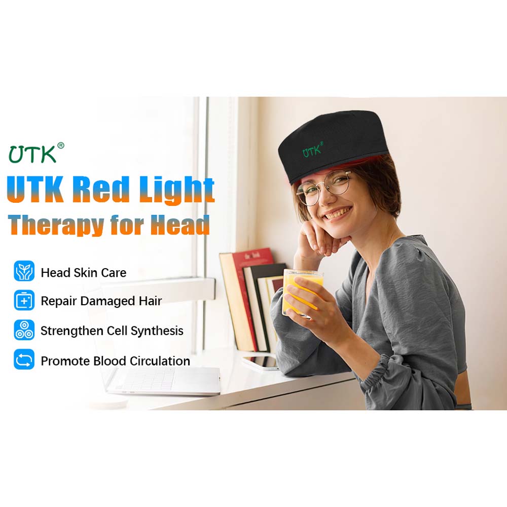 UTK LED Red Light Therapy Device For Head Scalp Care and Hair