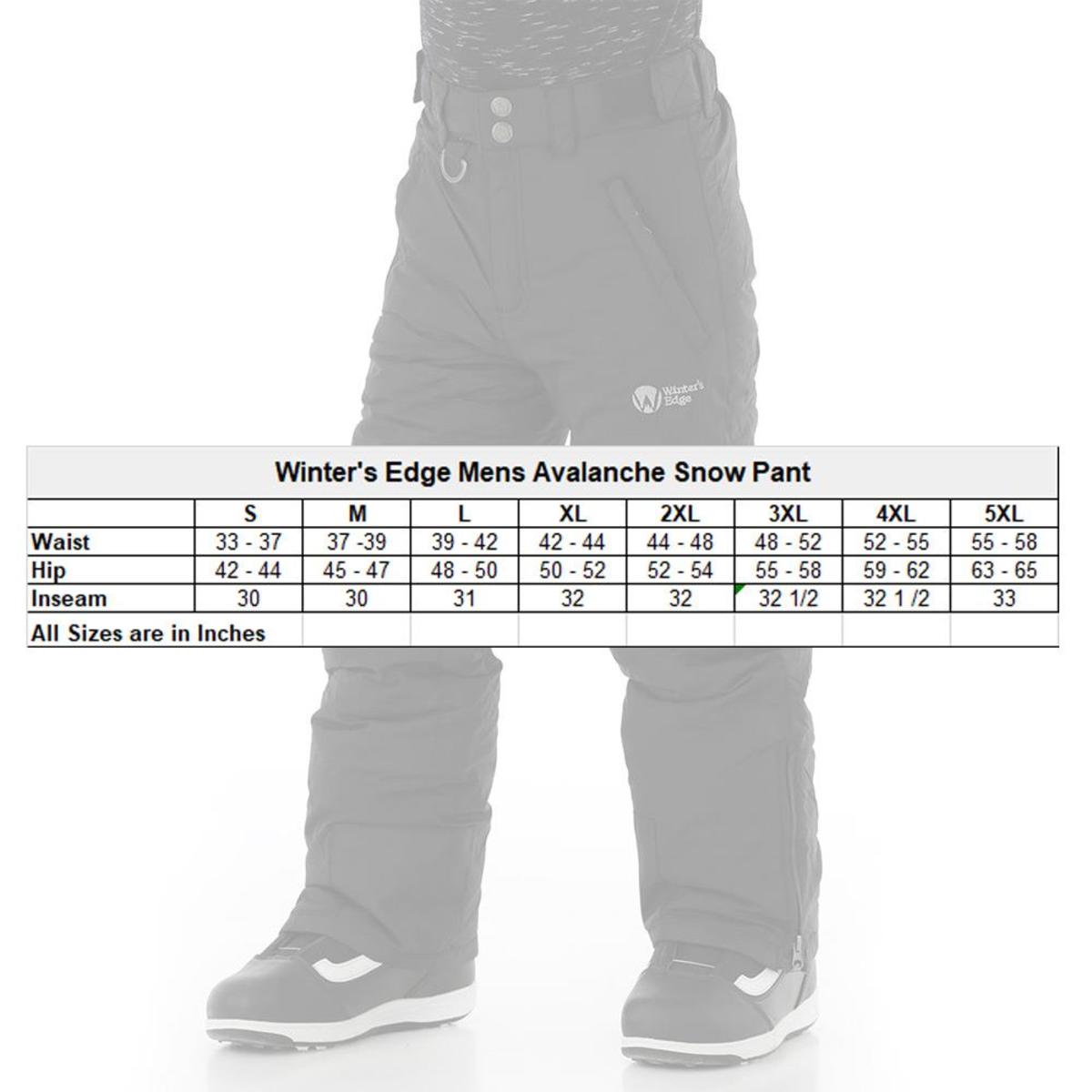 Winter's Edge Men's Avalanche Snow Pants The Warming Store