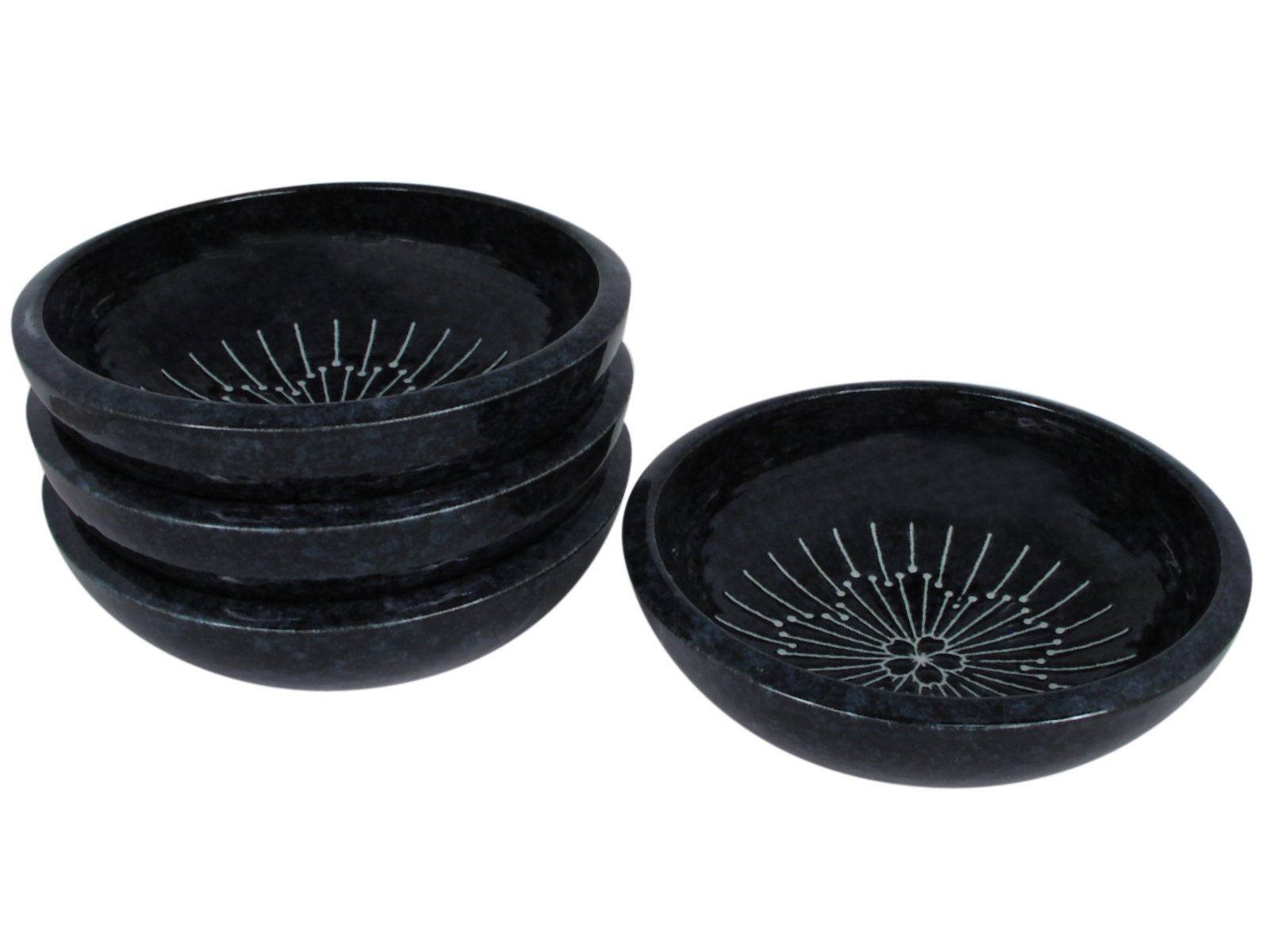 8 Inch Sunlit Sakura Japanese Ceramic Bowls for Four