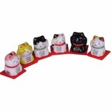 Both Paws Raised Japanese Lucky Cats (Maneki Neko)