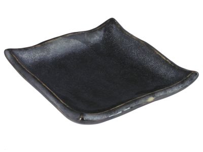 Black Alloy Collection Square Japanese Small Sauce Dish