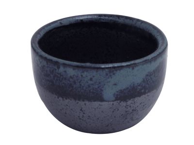 Blended Shades Matte Black and Shiny Blue Small Japanese Sake Cup