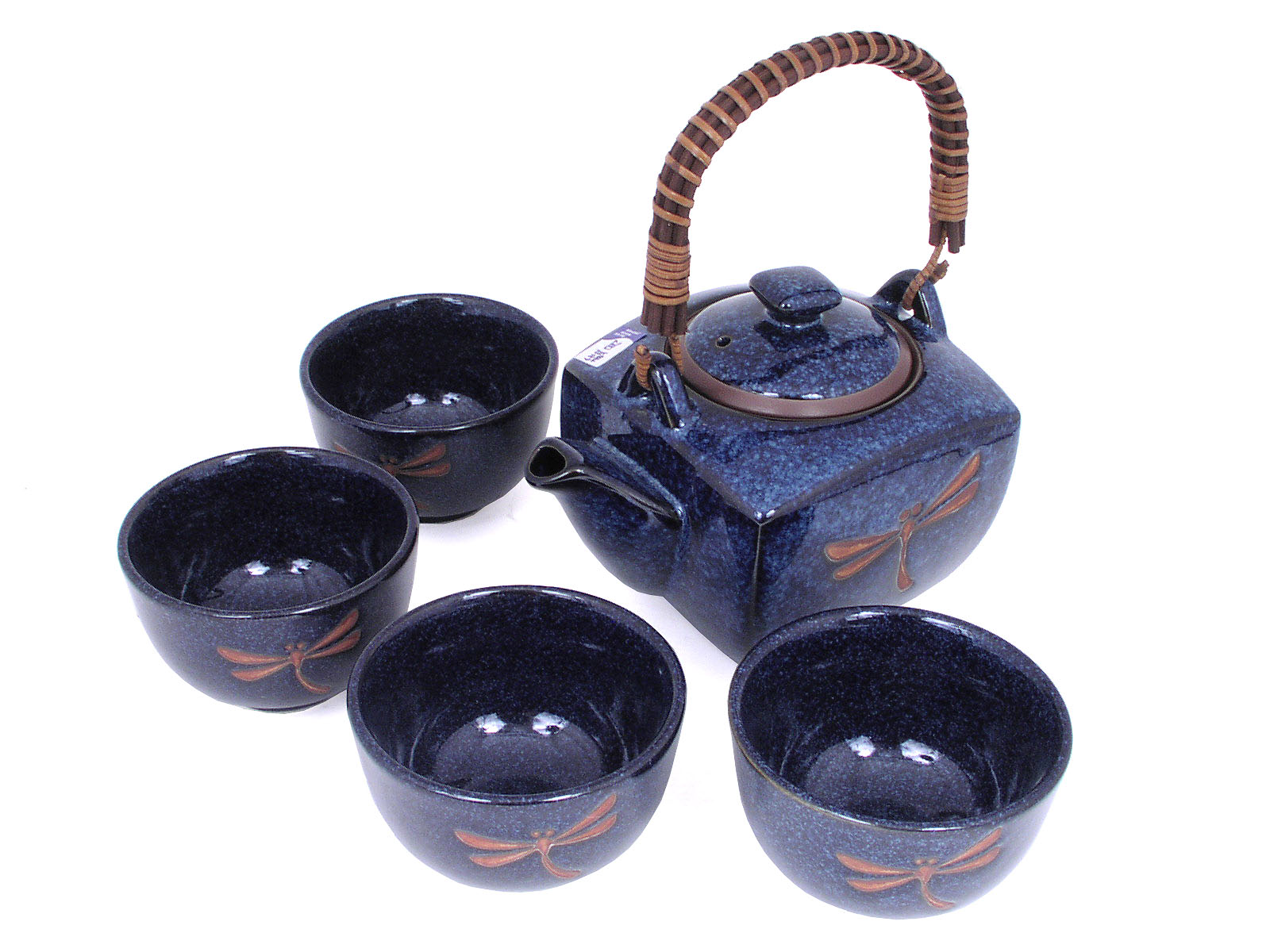Blue Dragonfly Tea Set