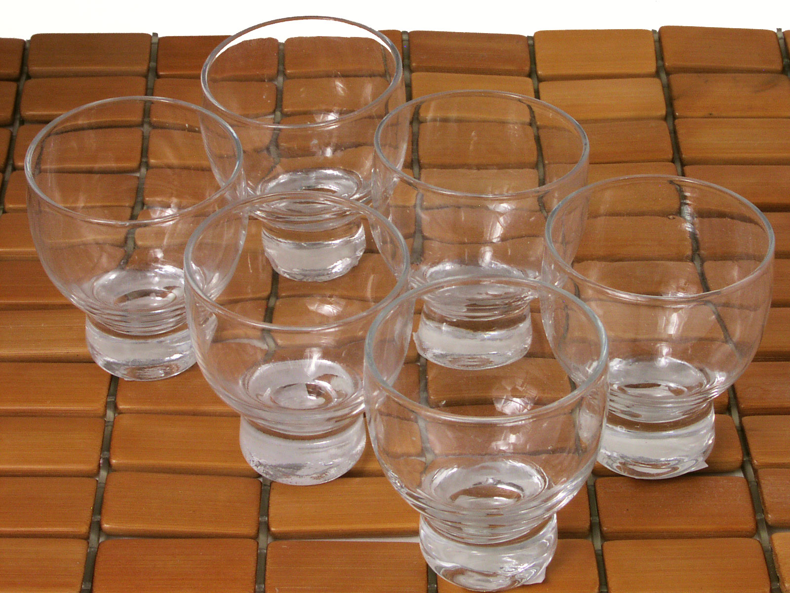 Clear Glass Sake Glasses Set for Six