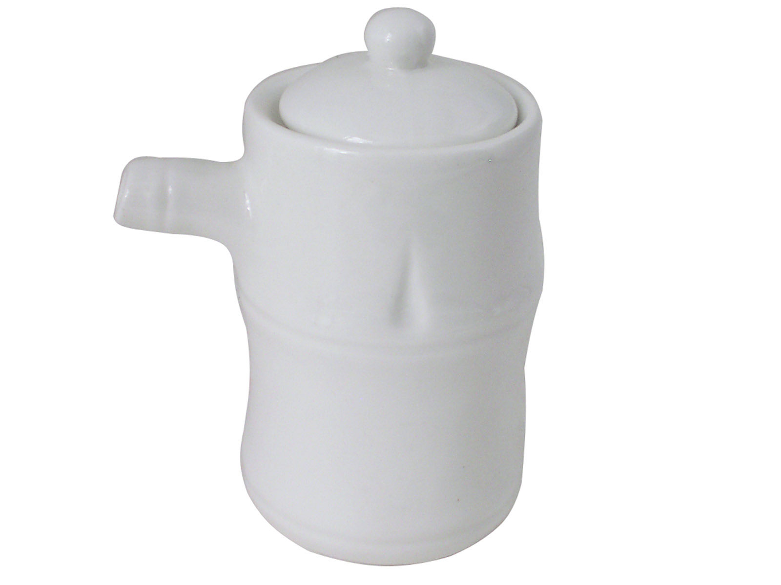 Contemporary White Ceramic Soy Sauce Dispenser