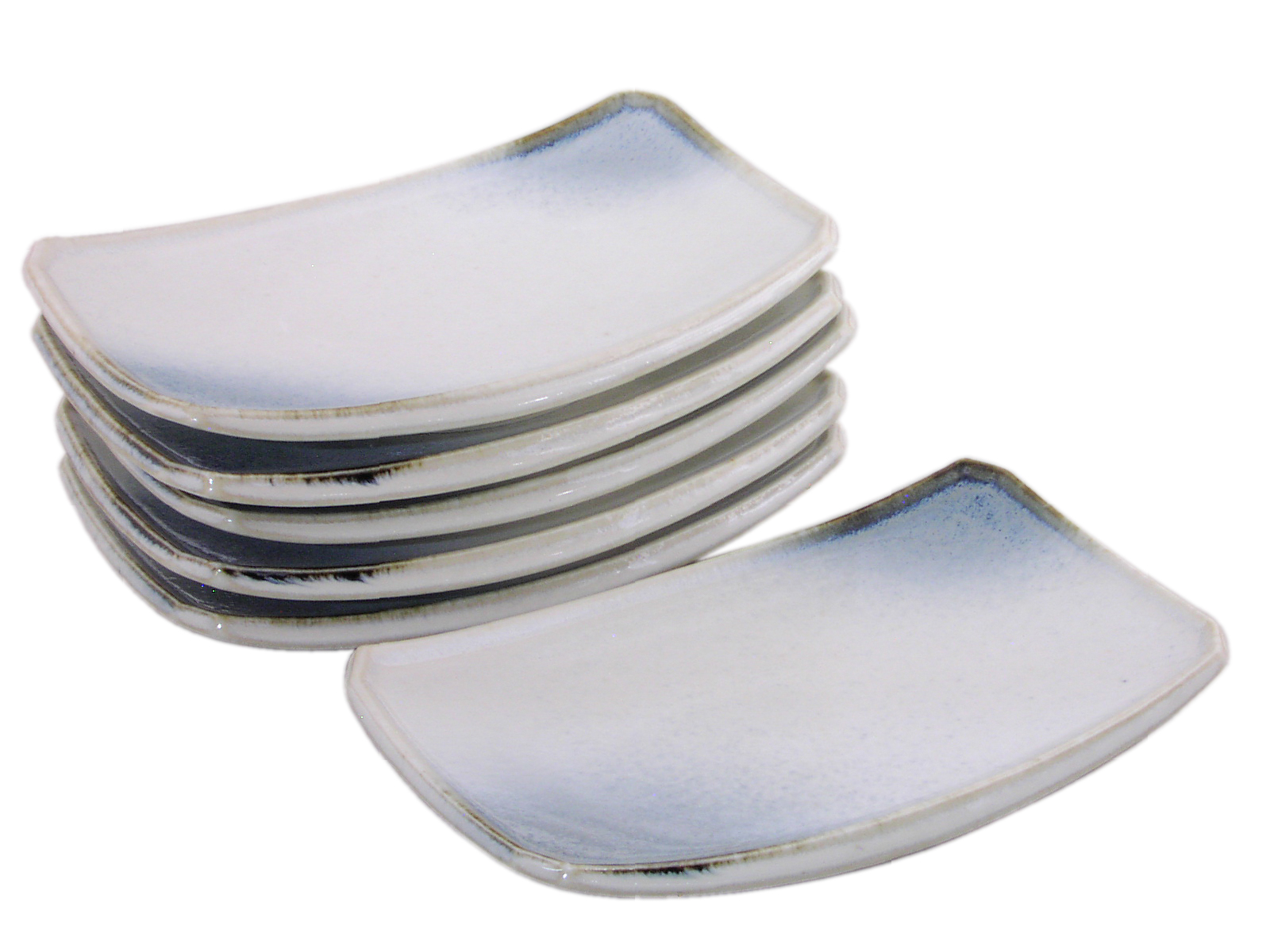 Glacier Ice Japanese Sushi Plates Set for Six