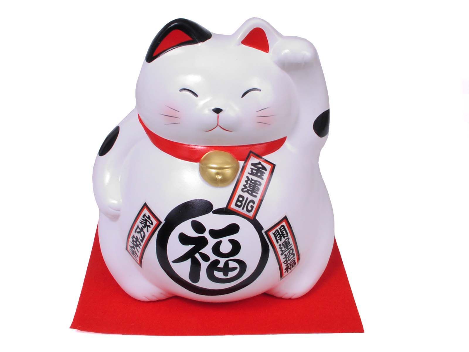 Left Paw Raised Japanese Lucky Cats (Maneki Neko)
