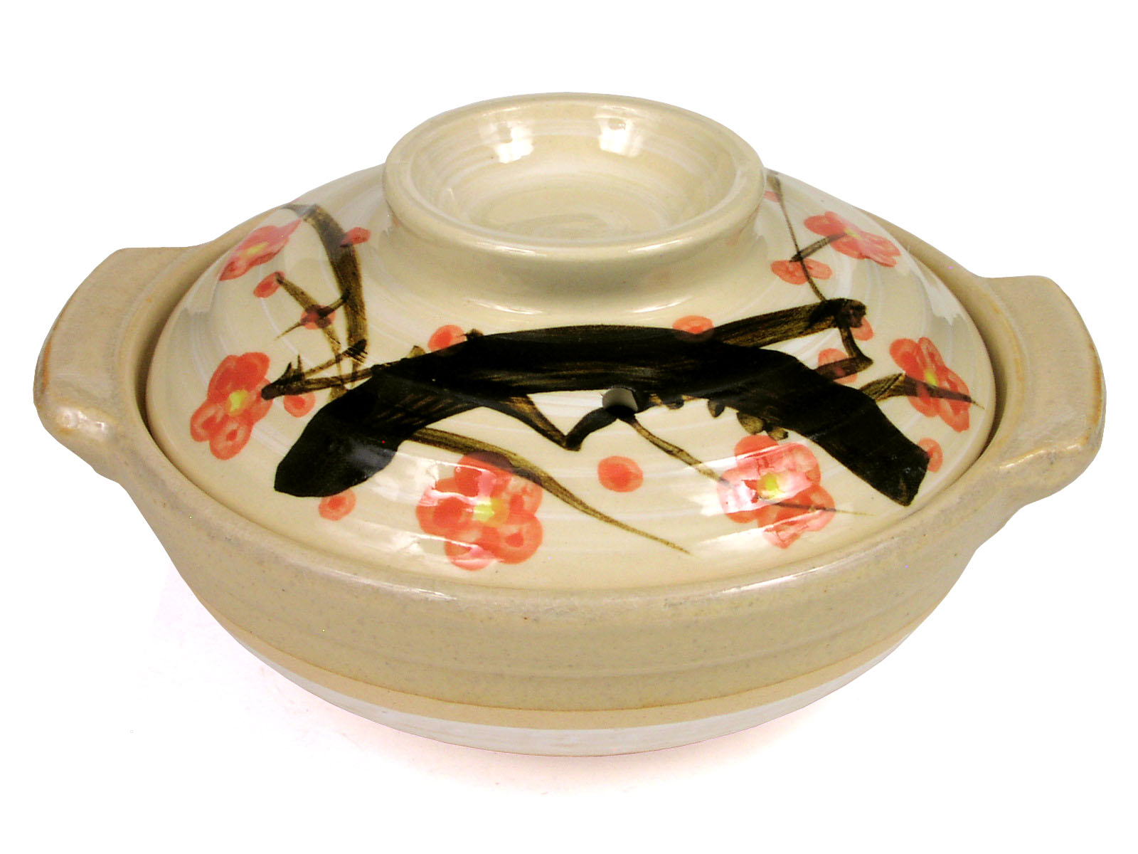 Pink Cherry Blossoms Large Japanese Donabe Pot