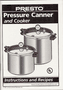 Presto 72331 Pressure Canner Instruction/Recipe Book