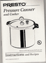 Presto 72453 Pressure Canner Instruction/Recipe Book