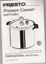 Presto 72453 Pressure Canner Instruction/Recipe Book
