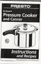 Presto Pressure Cooker Instruction/Recipe Book  72123