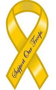 Support Our Troops Large Ribbon Magnet 4" x 8"