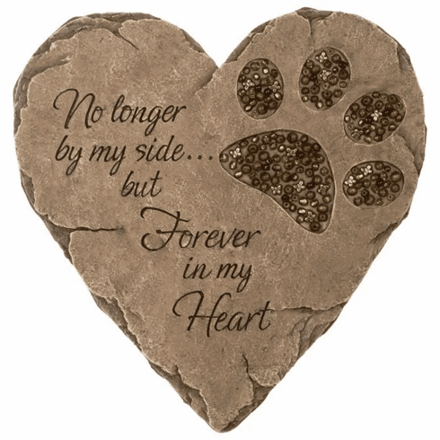 Garden Stone Dog Paw Print