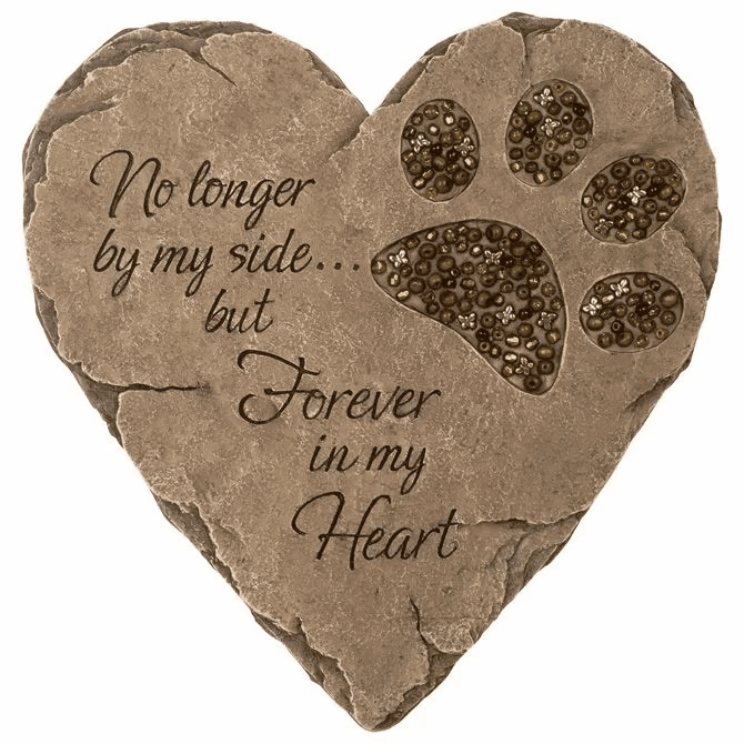 Garden Stone Dog Paw Print