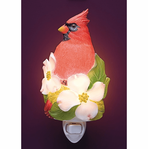 Ibis and Orchid Design Cardinal on Dogwood Night Light