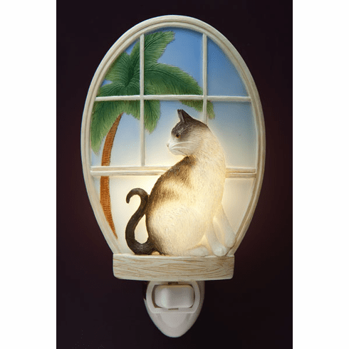 Ibis and Orchid Design Cat Night Light