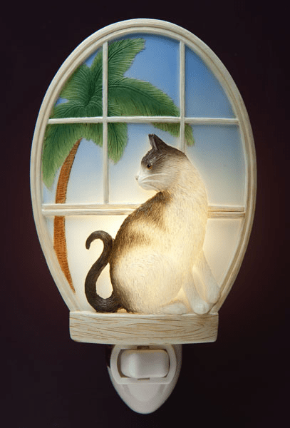 Ibis and Orchid Design Cat Night Light 