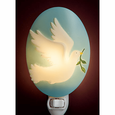 Ibis and Orchid Design Dove with Olive Branch Night Light