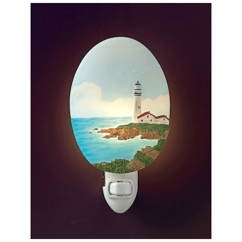 Ibis and Orchid Design Lighthouse Harbor Night Light