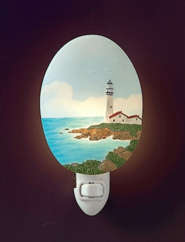 Ibis and Orchid Design Lighthouse Harbor Night Light