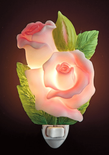 Ibis and Orchid Design Night Light Rose Bud