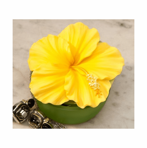 Yellow Hibiscus Keepsake Box