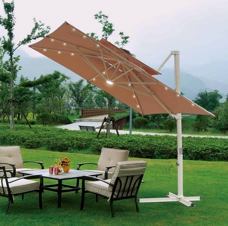 Southern Patio 10'x10' Square Aluminum Offset Umbrella