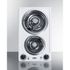 12" Wide 230V <br>  2-Burner Coil Cooktop <br> Cabinet White <br> Summit CCE225WH