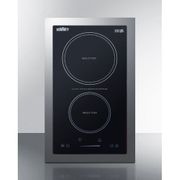 13" Wide 115V 2-Zone Induction Cooktop, <br> Cord Included , Cabinet Black <br> Summit SINC2B115TK13 13" Wide 115V 2-Zone Induction Cooktop, <br> Cord Included , Cabinet Black <br> Summit SINC2B115TK13