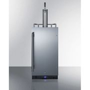 15" Wide Built-In Kegerator <br> Door Swing RHD , Stainless Steel <br> Summit SBC15BEER
