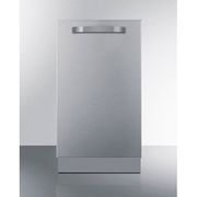 18" Wide Built-In Dishwasher, <br> ADA Compliant <br>Cabinet Stainless Look <br>  Summit DW185SSADA