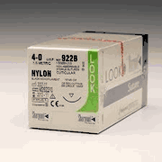 2/0 Nylon Suture, <br>Black Mono, 18"/45cm, C8,<br> 26mm 3/8 Circle, 12/bx <br> Look 927B