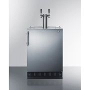 24" Wide Beer Kegerator <br> Door Swing RHD , Stainless-Steel <br> Summit SBC7BRS