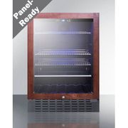 24" Wide Built-In Beverage Cooler <br> Door Swing RHD , Glass <br> Summit SCR2466BPNR 