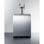 24" Wide Built-In Coffee Kegerator,<br>  ADA Compliant <br> Door Swing RHD , Stainless Steel <br> Summit SBC58BLBIADACMTWIN