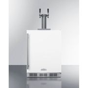 24" Wide Built-In Kegerator, <br> ADA Compliant <br> Door Swing Right , White <br> Summit SBC58WHBIADA