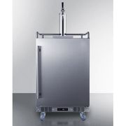 24" Wide Built-In Outdoor Commercial Beer Kegerator<br> Door Swing RHD , Stainless Steel <br> Summit BC74OSCOM